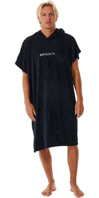 2024 Rip Curl Brand Toalla Con Capucha Cambiador Robe / Poncho 00ZMTO - Black / Gris